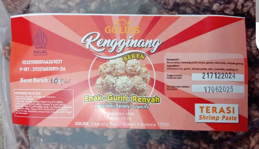 produk Rengginang hitam terasi