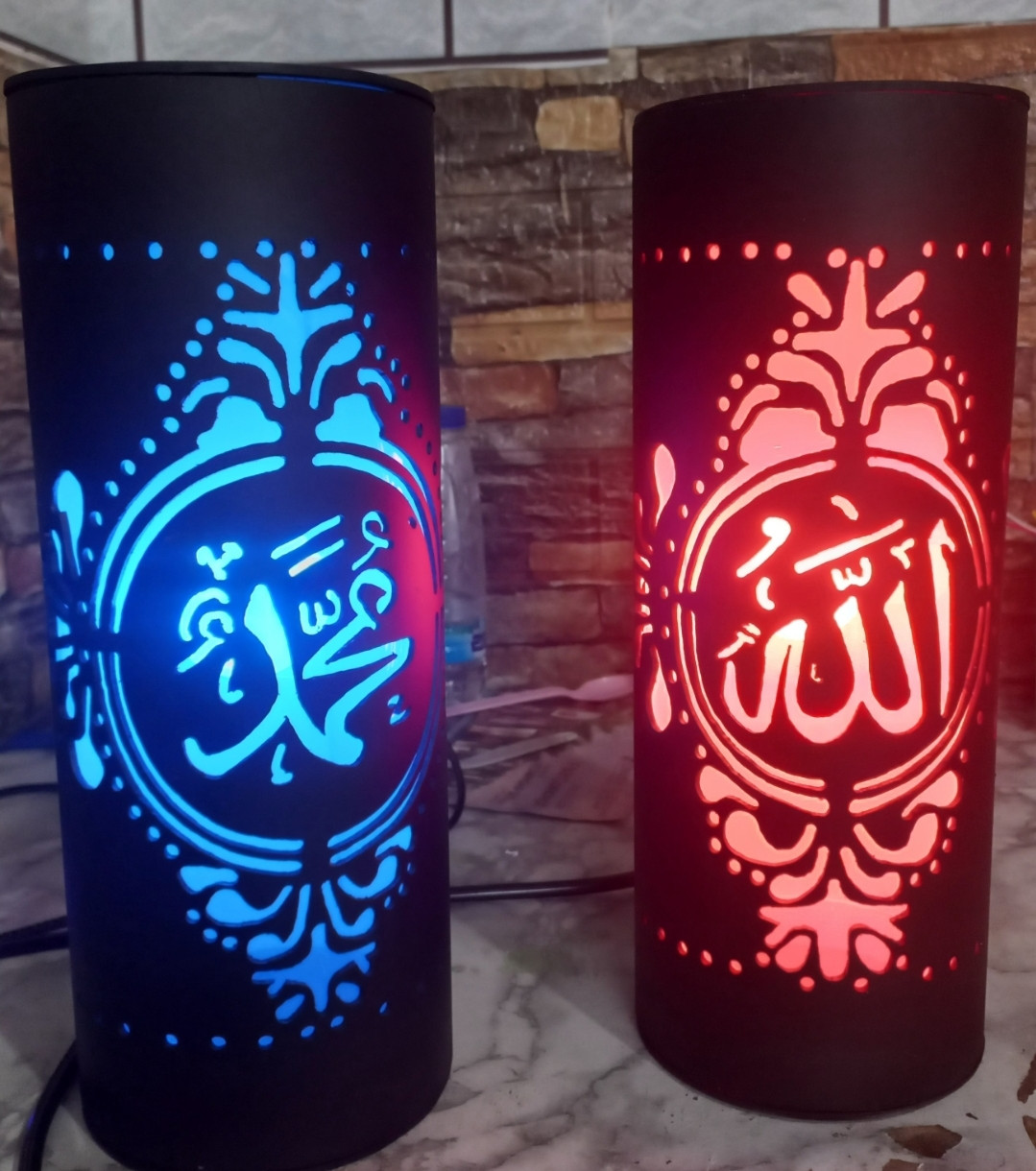 produk Lampu hias lafal Allah Muhammad